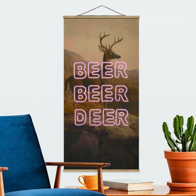 Wanddeko braun Beer Beer Deer