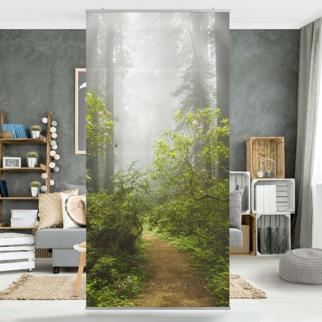 Wanddeko Schlafzimmer Nebliger Waldpfad