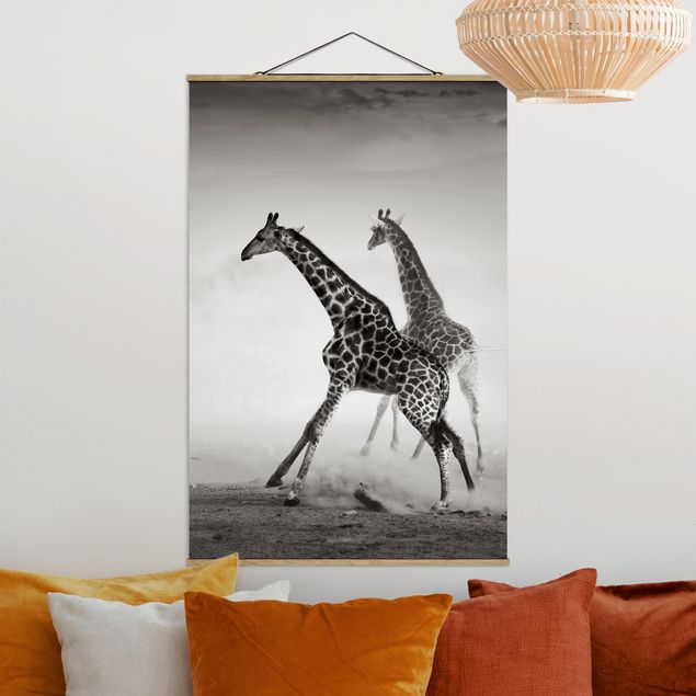 Wohndeko Afrika Giraffenjagd