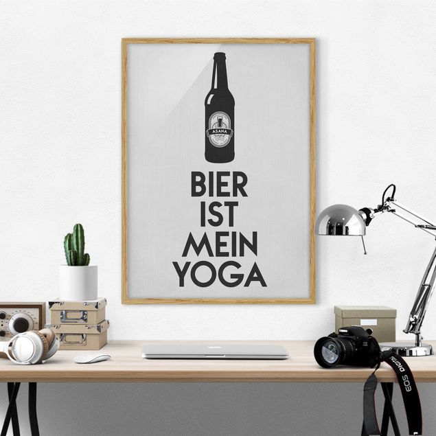 Wanddeko Wohnzimmer Bier Ist Mein Yoga