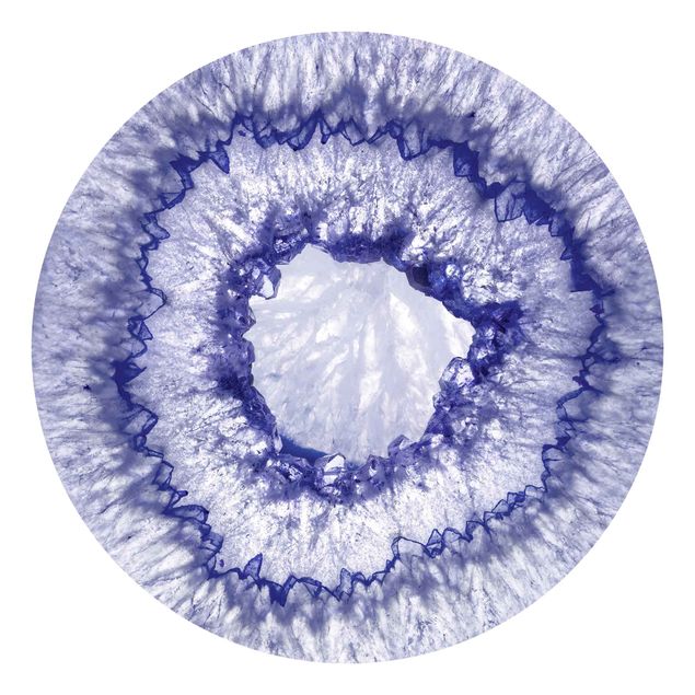 Wanddeko Flur Blau Lila Kristall