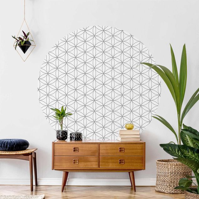 Wanddeko Wohnzimmer Blume des Lebens Muster