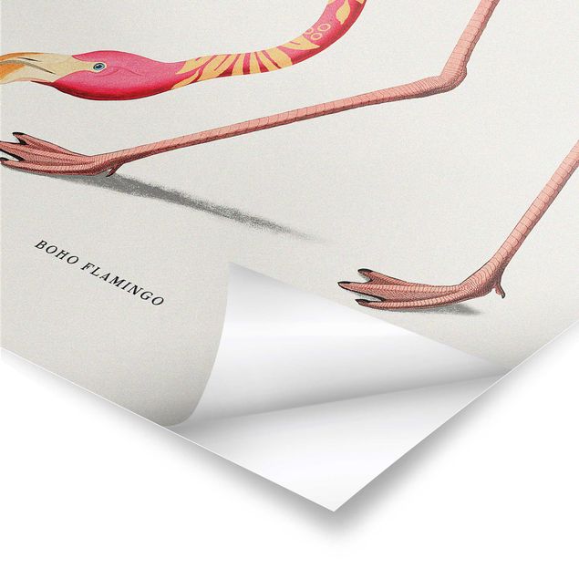 Deko Kunst Boho Vogel - Flamingo