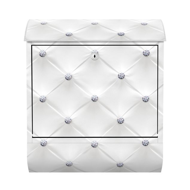 Wohndeko Muster Diamant Weiß Luxus