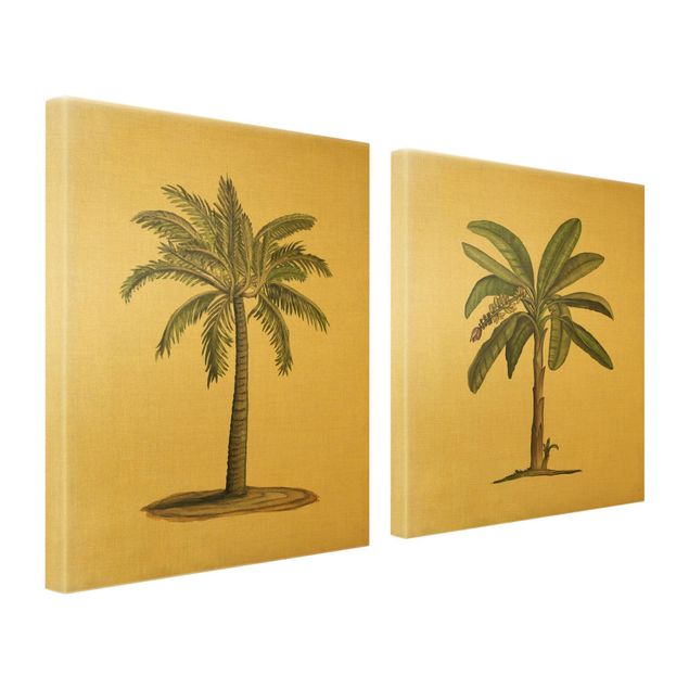 Wanddeko Pflanzen Britische Palmen Set