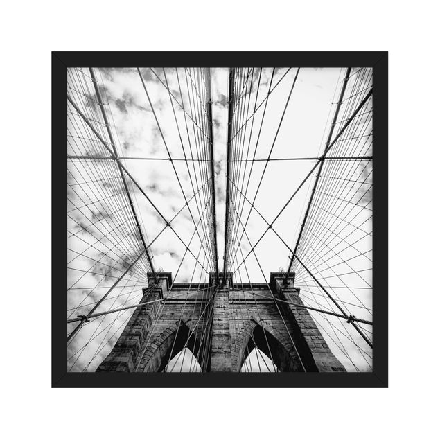 Wandbilder New York Brooklyn Bridge in Perspektive