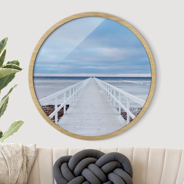 Strandbilder mit Rahmen Brücke in Schweden
