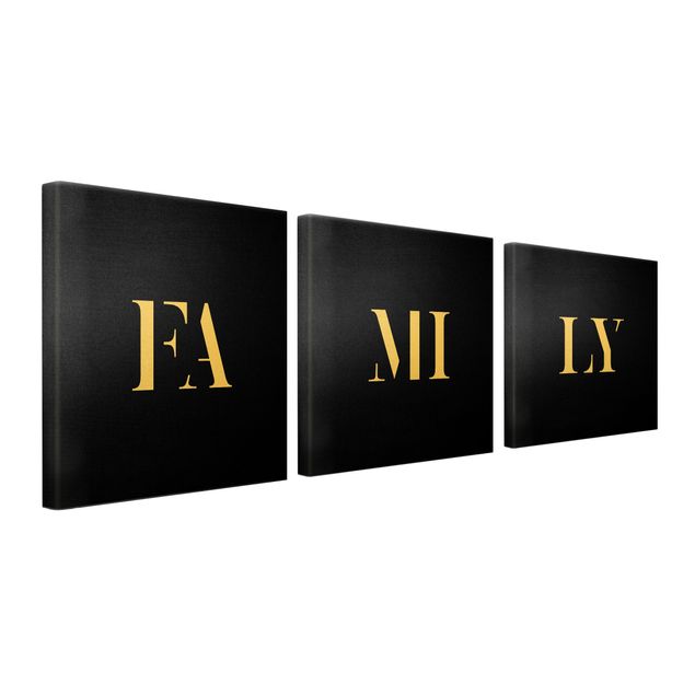 Wohndeko Typo Buchstaben FAMILY Weiß Set I
