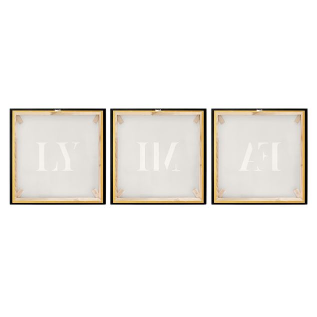 Wandbilder Buchstaben Buchstaben FAMILY Weiß Set I