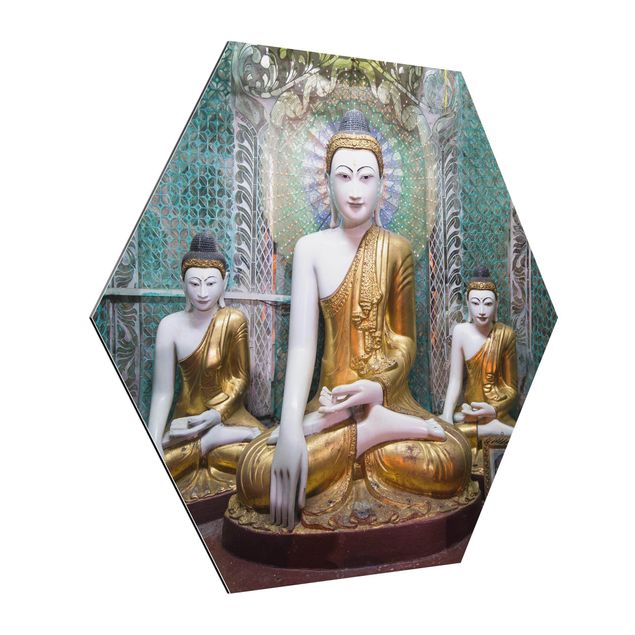 Wanddeko Flur Buddha Statuen