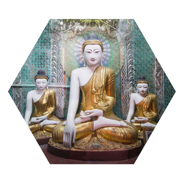 Wanddeko Esszimmer Buddha Statuen