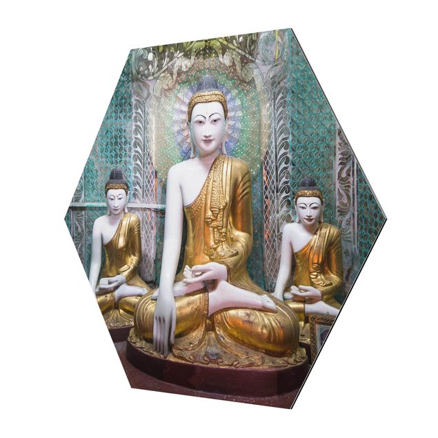 Wanddeko Büro Buddha Statuen