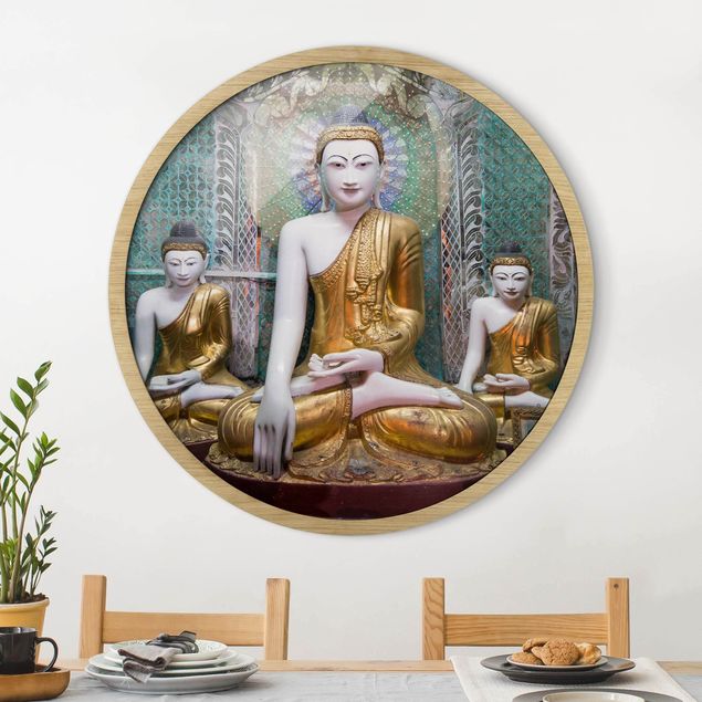 Wandbilder Asien Buddha Statuen