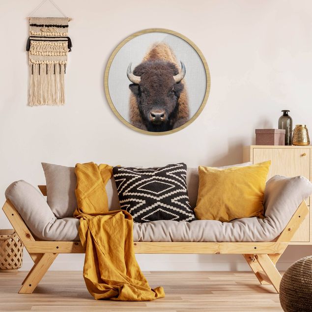 Wanddeko Büro Büffel Bertram