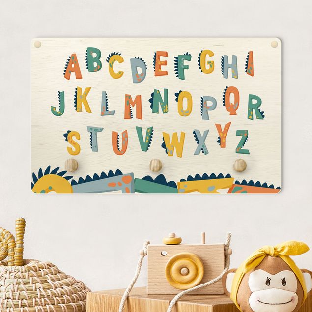 Deko Kinderzimmer Buntes Dino Alphabet