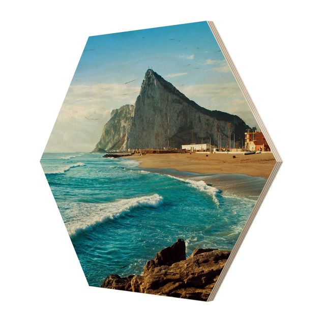 Wanddeko Praxis Gibraltar am Meer