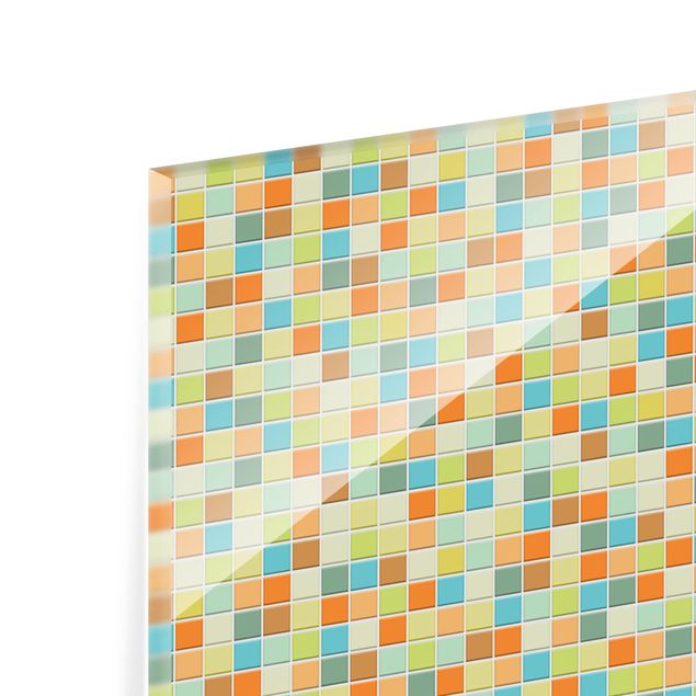 Glasrückwand Küche Muster Mosaikfliesen Sommerset