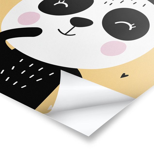 Wanddeko Jungenzimmer Der glückliche Panda