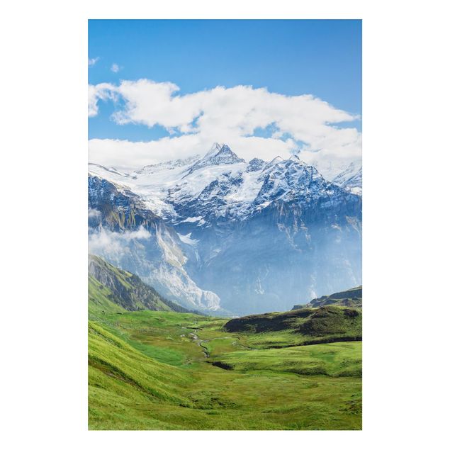 Wanddeko Flur Schweizer Alpenpanorama