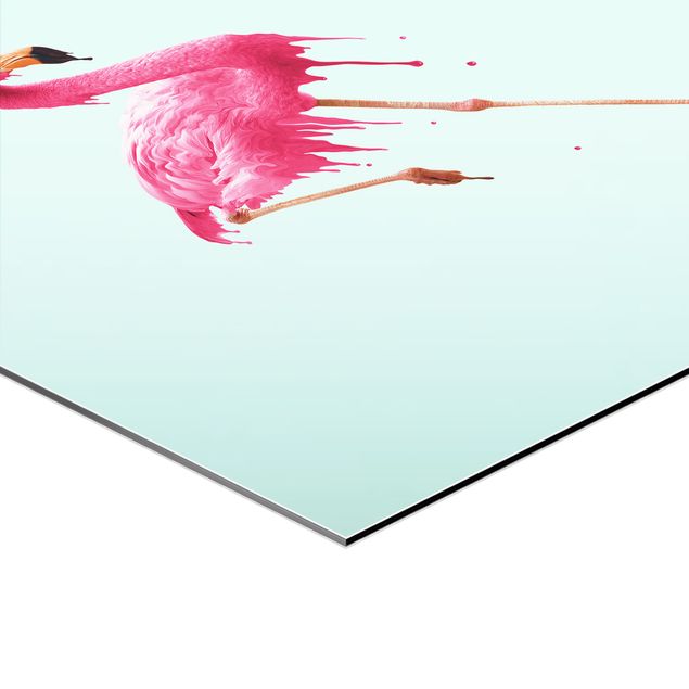 Wanddeko Büro Flamingo Set