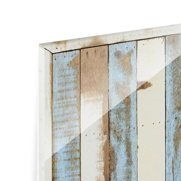 Glasrückwand Küche Muster Rustic Timber