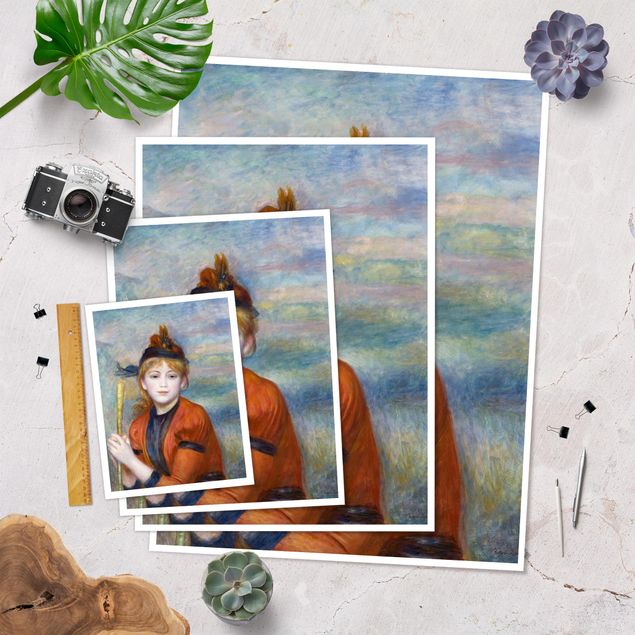 Wanddeko rot Auguste Renoir - Die Spaziergängerin