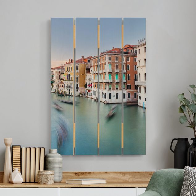 Wanddeko blau Canale Grande Blick von der Rialtobrücke Venedig