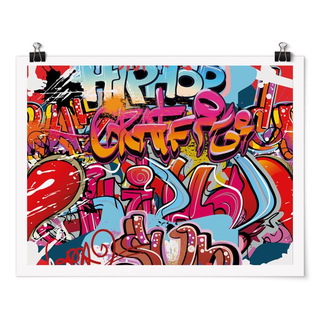 Wanddeko Jungenzimmer HipHop Graffiti