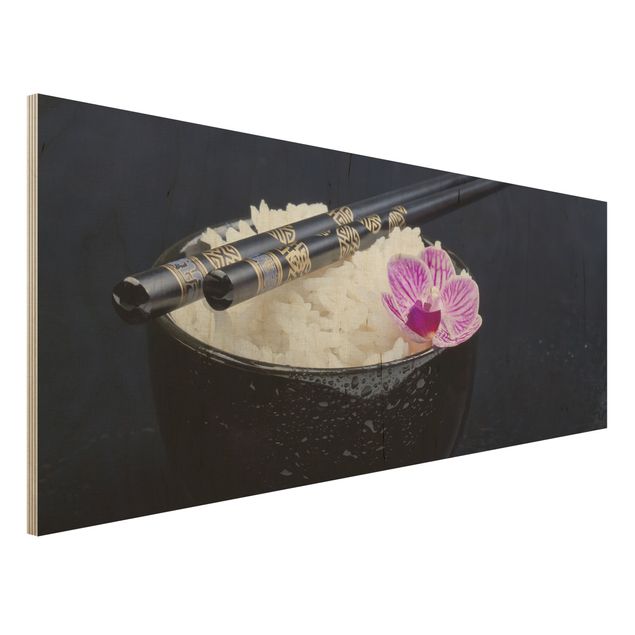 Küche Dekoration Reisschale mit Orchidee