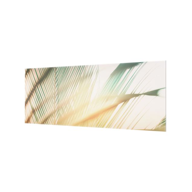 Deko Tropisch Tropische Pflanzen Palmen bei Sonnenuntergang II