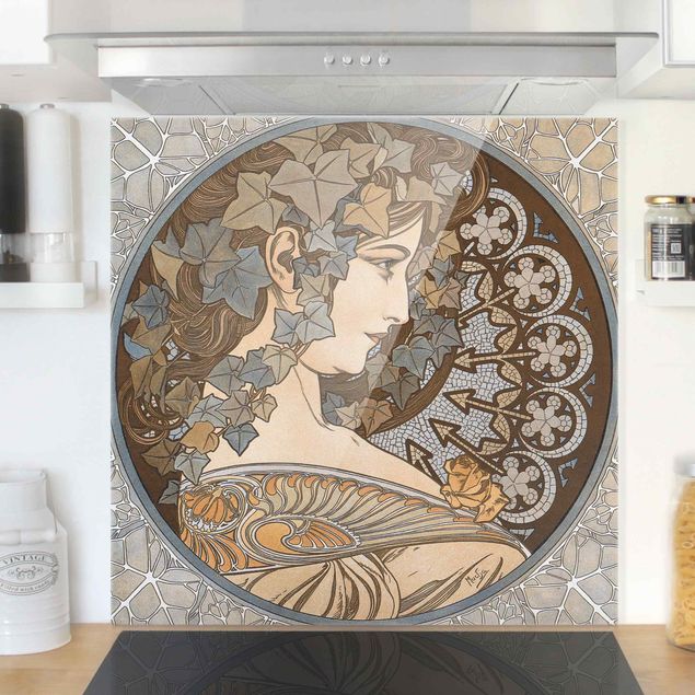 Wanddeko Küche Alfons Mucha - Synthia
