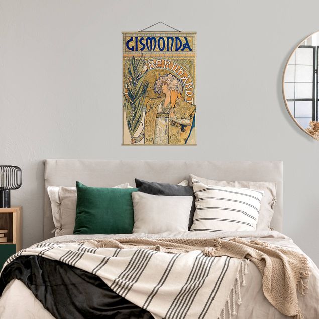 Wanddeko Wohnzimmer Alfons Mucha - Plakat für Theaterstück Gismonda