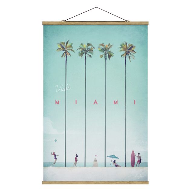 Wanddeko Esszimmer Reiseposter - Miami
