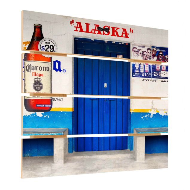 Wanddeko Esszimmer ALASKA Blue Bar