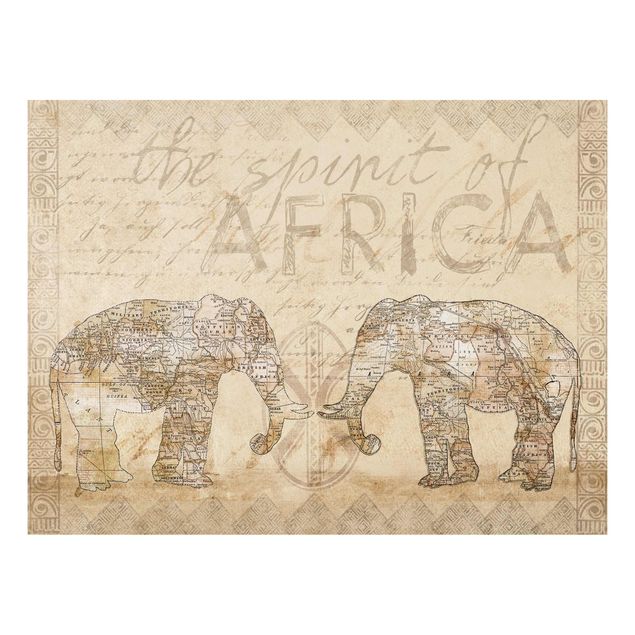 Wanddeko beige Vintage Collage - Spirit of Africa