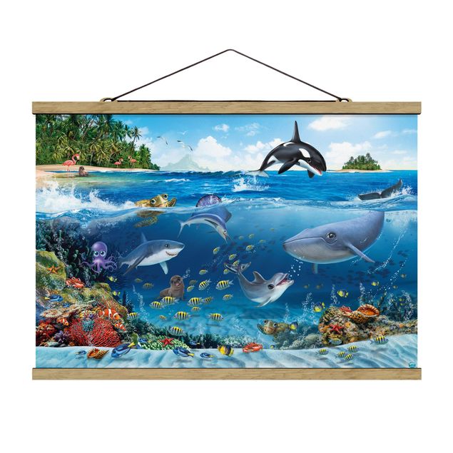 Wanddeko Büro Animal Club International - Unterwasserwelt mit Tieren