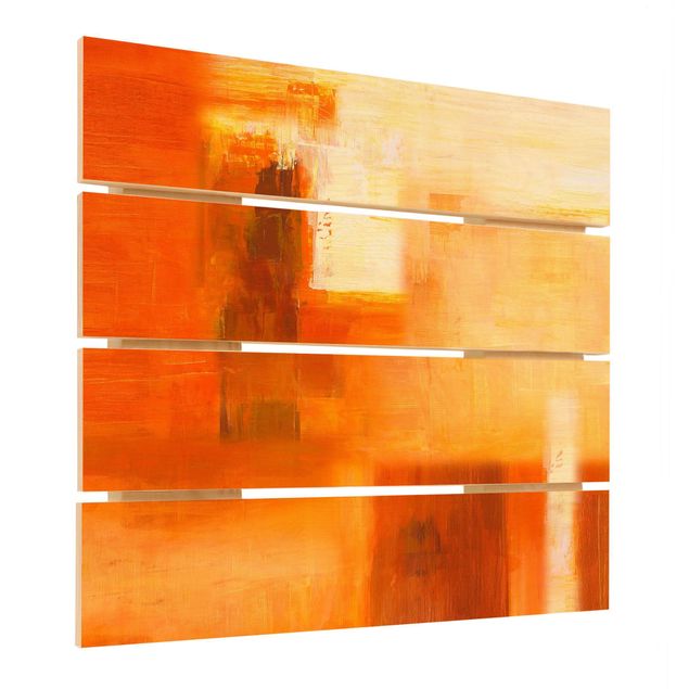 Wanddeko orange Komposition in Orange und Braun 02