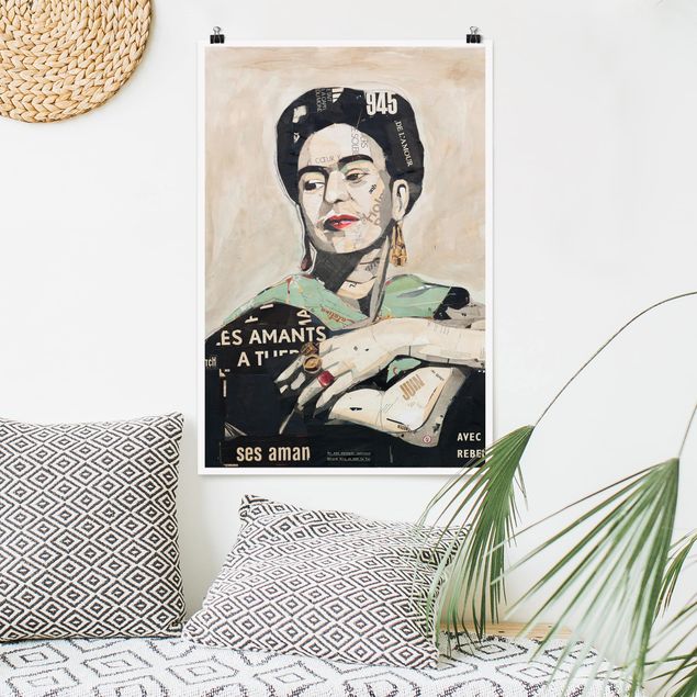 Wanddeko Schlafzimmer Frida Kahlo - Collage No.4