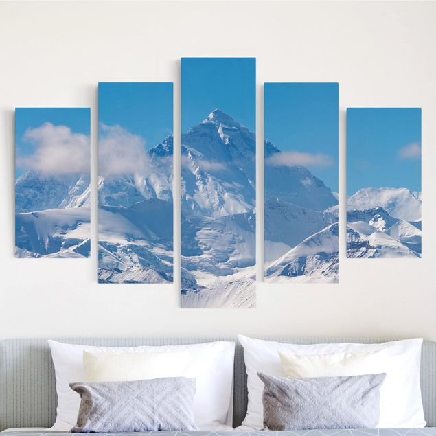 Wanddeko blau Mount Everest
