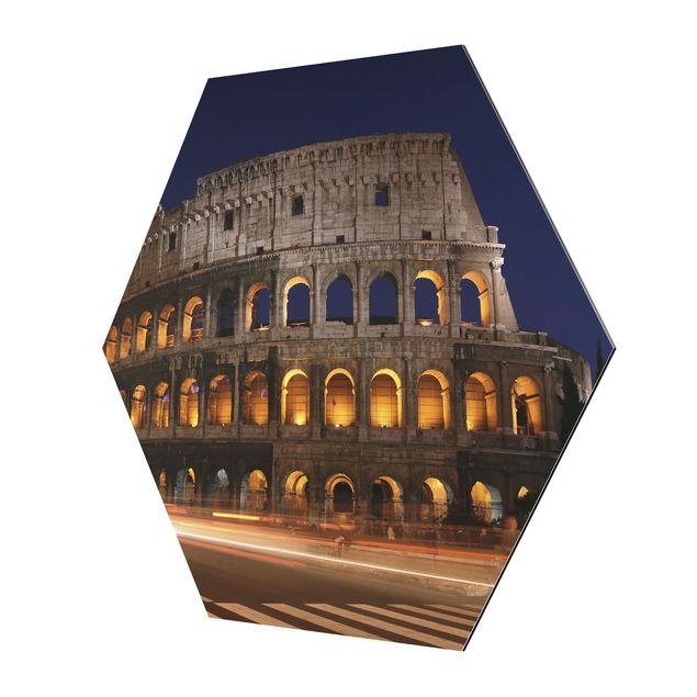 Wanddeko Esszimmer Colosseum in Rom bei Nacht
