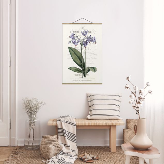 Wanddeko Wohnzimmer Botanisches Tableau - Götterblume