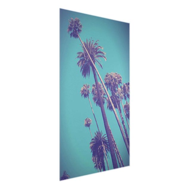 Wanddeko Esszimmer Tropische Pflanzen Palmen und Himmel