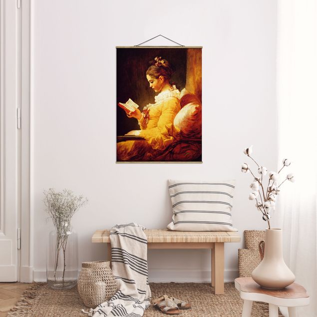 Wanddeko Schlafzimmer Jean Honoré Fragonard - Lesendes Mädchen