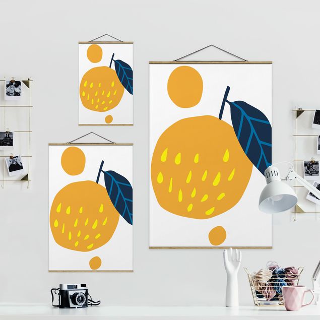Deko Illustration Abstrakte Formen - Orange