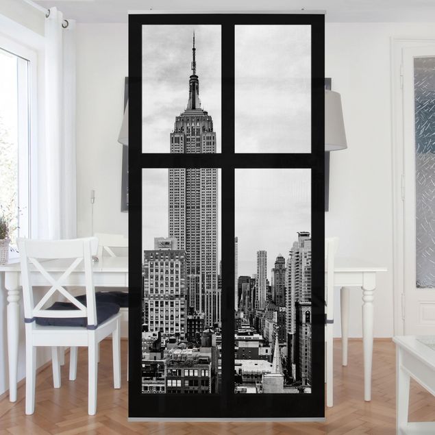 Wanddeko Schlafzimmer Fenster New York Empire State Building