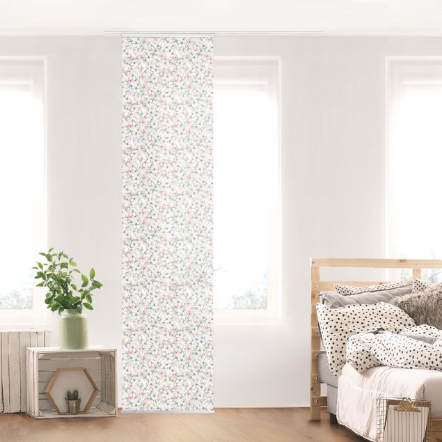 Wanddeko Wohnzimmer Kirschblüten Aquarell