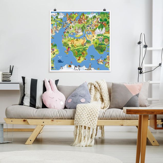 Babyzimmer Deko Great And Funny Worldmap