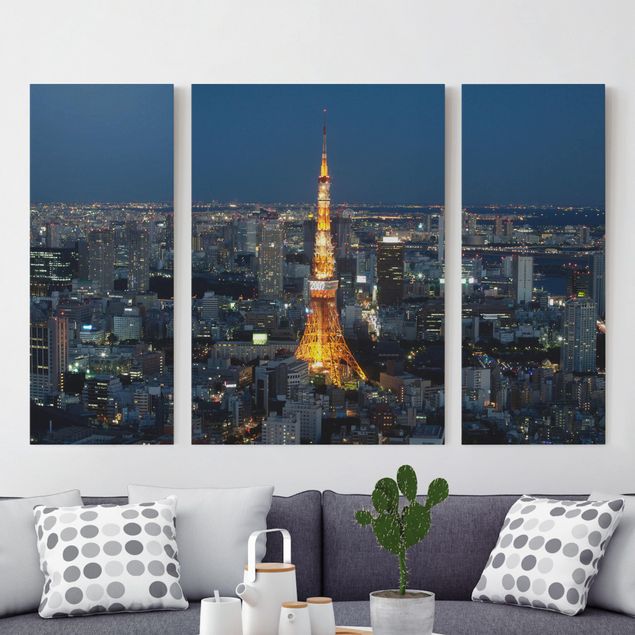 Wanddeko blau Tokyo Tower