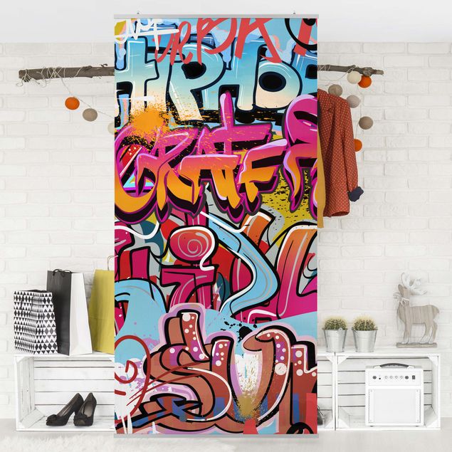 Wanddeko bunt HipHop Graffiti