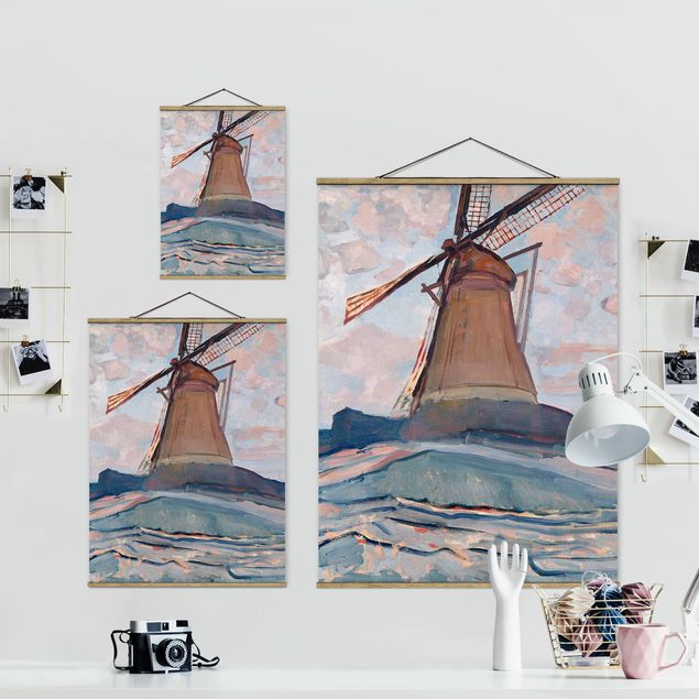 Wanddeko Esszimmer Piet Mondrian - Windmühle